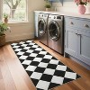 Coucheta Washable Checkered Area Rug, Non-Slip & Stain Resistant, Modern Geometric Plaid Carpet for Bedroom, Living Room, Hallway, Dining & Nursery - 4 of 4
