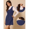INSPIRE CHIC Women's Corduroy Button Down Scoop Neck Pockets Casual Pinafore Overall Dress - 2 of 4