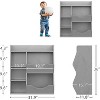 Acekool Kids Bookshelf and Toy Storage Organizer, 3-Tier Bookcase with 5 Cubes, Double-Sided Display & Top Shelf for Playroom, Bedroom, White - 2 of 4