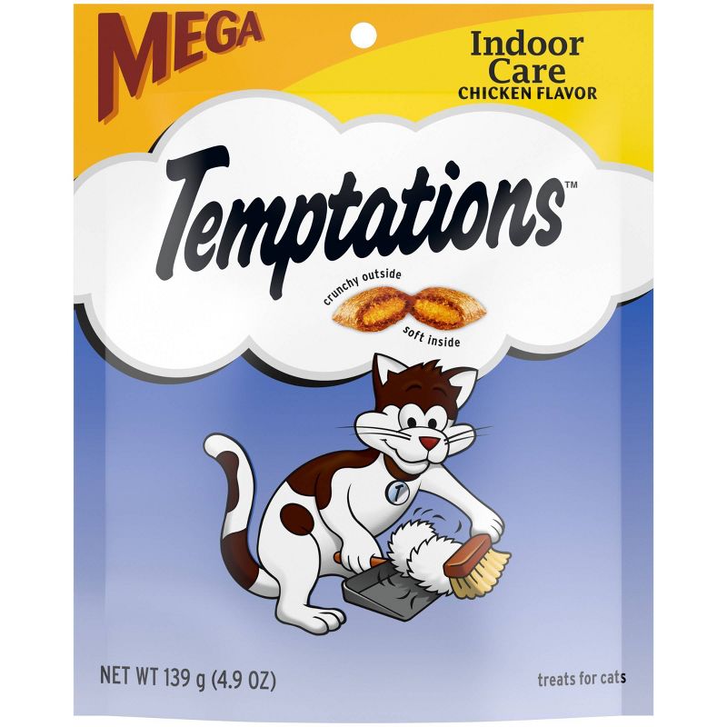 Temptations Indoor Care Chicken Flavor Crunchy Cat Treats, 1 of 12