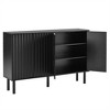 YOOCOZZ Cream Style Shoe Cabinet with 5 Solid Wood Legs,Fluted Doors and Adjustable Shelves - 4 of 4
