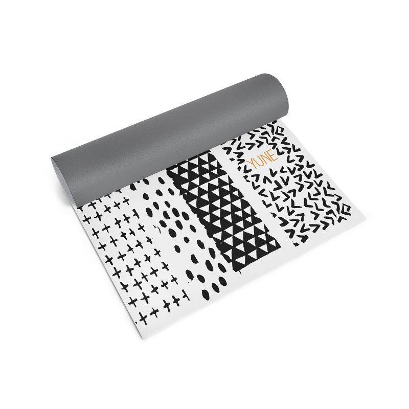 Yune Yoga The Bowie Dual Sided Yoga Mat - White/Orange/Black (6mm), 3 of 9