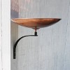 12" Stainless Steel Birdbath Bowl with Wall Mount Bracket Polished Copper Plated - ACHLA Designs: Weather-Resistant Iron Outdoor Garden Decor - 3 of 3
