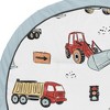 Sweet Jojo Designs Boy Baby Tummy Time Playmat Construction Truck Red Blue and Grey - 3 of 4