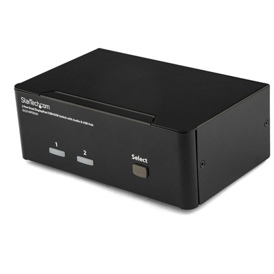 StarTech 2 Port Dual DisplayPort USB KVM Switch with Audio SV231DPDDUA