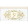 Linum Home Textiles 100% Turkish Cotton MONICA Gold Thread 2PC Embellished Bath Towel Set - 3 of 3