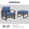 Buenhomino 4 Pieces Patio Furniture Sets, Wicker Patio Chair with Ottomans, Outdoor Furniture Set for Outside Porch Garden Backyard - 3 of 4