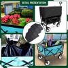Lyngins Lightweight Collapsible Wagon with 3-Pcs Waterproof Liner & Cover Set, Dual-Layer Storage All-Terrain Wagons Carts Foldable for Garden & Beach - 3 of 4