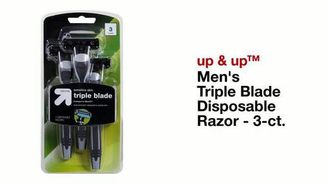 Men&#39;s Triple Blade Disposable Razor - 3ct - up &#38; up&#8482;, 2 of 9, play video