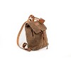 THE DUST COMPANY Leather Backpack With Waxed Cotton Made in USA - 2 of 4