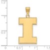 Black Bow Jewelry 14k Yellow Gold Illinois Fighting Illini NCAA Extra Large Pendant - 2 of 3
