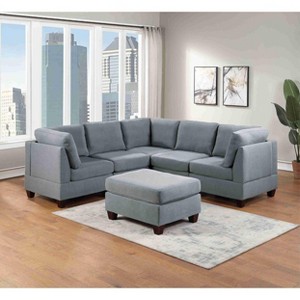 CAVINAS Line Accent Chair with Mid-Height Backrest and Wood Legs,Cozy Upholstered Living Room Chairs,Reading Chairs for Living Room - 1 of 4