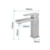 ChicFurnit Bathroom Sink Faucet Single Handle Waterfall Design with Hot and Cold Function for Bathroom, Silver, 11"*7.5"*2.4" - 3 of 4