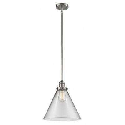 Cone - 1 Light Mini Pendant In Industrial Style-16 Inches Tall and 12 Inches Wide