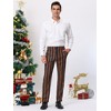 INSPIRE CHIC Men's Classic Fit Flat Front Business Work Prom Striped Pants - 3 of 4