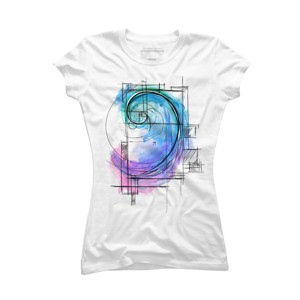 Junior's Design By Humans Fibonacci By timea T-Shirt - 1 of 3