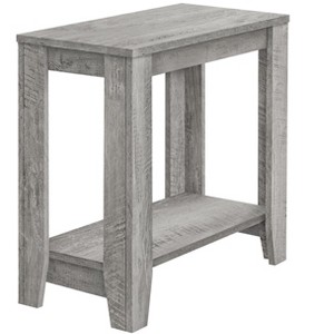 HomeRoots 22" Gray Wood End Table With Shelf - 1 of 4