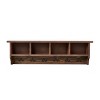 Pomona 48"" Metal and Wood Entyway Coat Hook with Storage Cubbies - 4 of 4