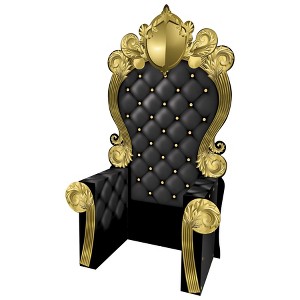 Beistle 3-D Prom Throne Prop, 7' 1.75" x 3' 9.25", (1/Box) Black - 1 of 4