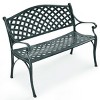 Tangkula Antique Garden Bench Park Yard seat Aluminum Frame Outdoor - 3 of 4