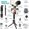 Movo iVlogger-PRO+MV-T5 Vlogging Kit for iPhone/Android Smartphones with Mic, Light, Tripod, and More - 3 of 4