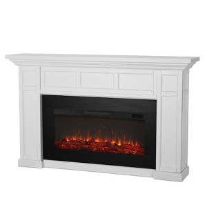 Alcott 75" Landscape Electric Fireplace in White by Real Flame - 1 of 4