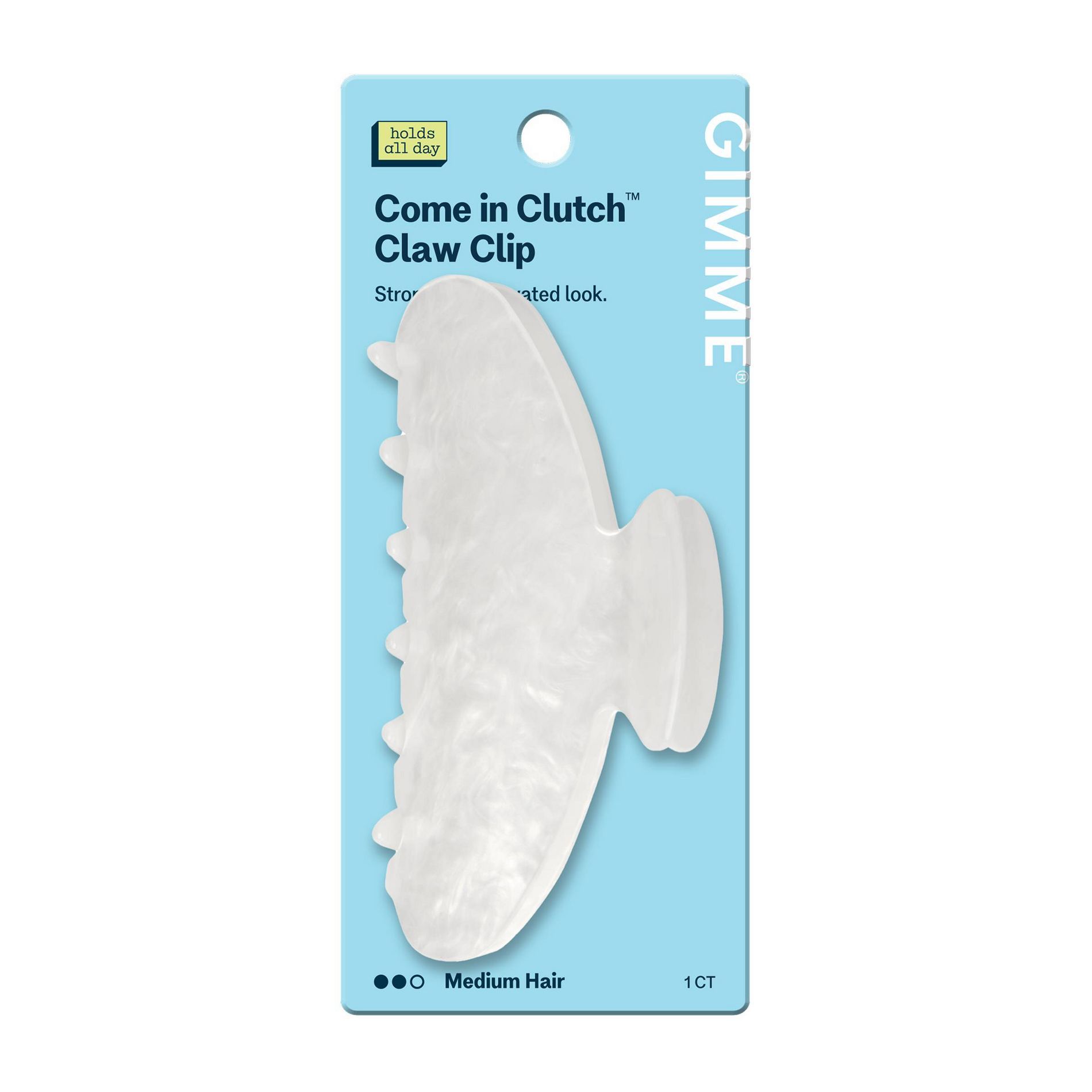 Gimme Beauty Come in Clutch Claw Clip for Medium Hair - Pearl: Hair Styling, Normal Hair, 1 Piece, ABS Material