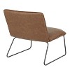 CAVINAS Faux Leather Accent Chair with Metal Sleigh Legs,Cozy Upholstered Living Room Chairs,Reading Chairs for Living Room - 3 of 4