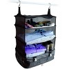 Racxily Hanging Packing Cubes for Travel, Large Portable Hanging Suitcase Organizer, Foldable Compression Luggage Organizer Bags - 4 of 4