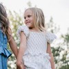 Hope & Henry Girls'  Puff Sleeve Smocked Romper, Kids - 3 of 4