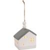 Pavilion Gift Company - Friends - 3.75" LED Lit Hanging Porcelain House - Decorative Objects - 3 of 4