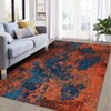 Washable Modern Abstract Rug Non Slip Low Pile Rug Soft Throw Floor Cover Foldable Indoor Carpet for Living Room Bedroom - 4 of 4