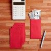 Okuna Outpost 100 Pack Red Money Envelopes for Cash, Coins, Saving, Budgeting (Small, 3.5x6.5in) - 4 of 4