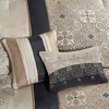 Sapphtopaz 7 Pcs Jacquard Comforter Set Bedding Set with Embroidery Quilt Set with Throw Pillows, Machine Washable, Spot Clean Fabric - 2 of 4