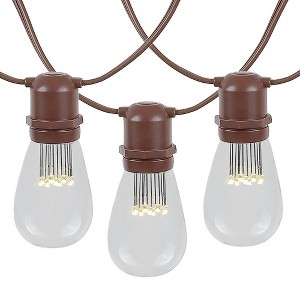 Novelty Lights 37.5 Feet Heavy Duty Light Strings and Sets with 25 In-Line E26 Sockets, Brown Wire PVC Stringer, 18" Spacing, End-To-End Connectable - 1 of 4