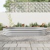 Raised Garden Bed Outdoor, Oval Large Metal Raised Planter Bed for for Plants, Vegetables, and Flowers - Silver - 2 of 4