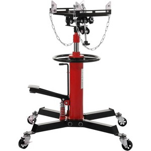 Acekool 1100 LBS Hydraulic Jack with Adjustable Lifting Range of 33.8'' to 72.8'', Durable Steel Frame, Lockable Swivel Casters,Red - 1 of 4