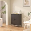 Metal Storage Cabinet with 2 Adjustable Shelves,  Locking Cabinet for  Home,Shoes, Office, Dining Room - 3 of 3