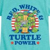 Girls' - Teenage Mutant Ninja Turtles - Red White Turtle Power Fitted Short Sleeve Graphic T-Shirt - 2 of 4