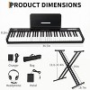 61 Key Keyboard Piano,Electric Piano Keyboard Kit with 128 Demos,128 Rhythms - Includes Piano Stand,Bag,Microphone,Pedal,Charge,Gift for Beginners - 2 of 4