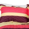 Slickblue 3 PC Handmade Full/Queen Quilt Set, Reversible Vermicelli Quilted, Horizontal Stripes, 37 Color Options - 2 of 4