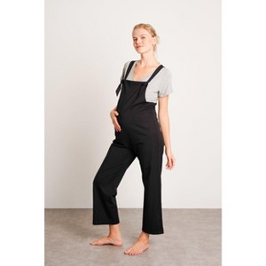 NOM Maternity Imogen Knit Overalls - 1 of 4