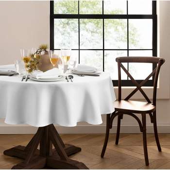 Laurel Solid Texture Water and Stain Resistant Tablecloth - Elrene Home Fashions