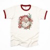 Simply Sage Market Floral Santa Ringer Tee - 2 of 4