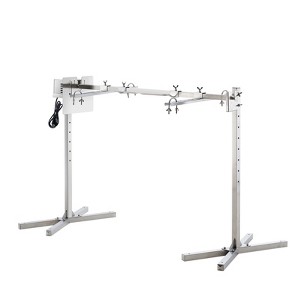 VEVOR Electric BBQ Rotisserie Grill Kit, 46 Inch 90 lbs Capacity, Automatic 42W Motor Height Adjustable Universal Roaster Stand, Silver - 1 of 4