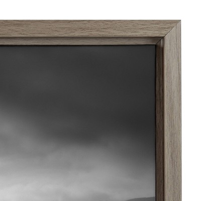 16" x 16" Black and White Lake View Framed Canvas Wall Art