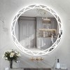 36" Round LED Bathroom Mirror �CAdjustable Color Temperatures and Anti-Fog, Wall-Mounted Design - 2 of 4