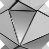 Royal Hampton Inch Modern End Table, Square Mirror Top, Silver Geometric Pedestal Base - 3 of 4