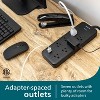 Philips Surge Protector 4ft 7 Outlet Adapter-Spaced USB-A USB-C 1500 Joules Braided Cord - Black - 2 of 4