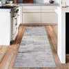 Abstract Area Rug, Machine Washable Runner with Non-Slip Backing, Soft Distressed Modern Farmhouse Throw Rug for Kitchen & Bedroom - 3 of 4